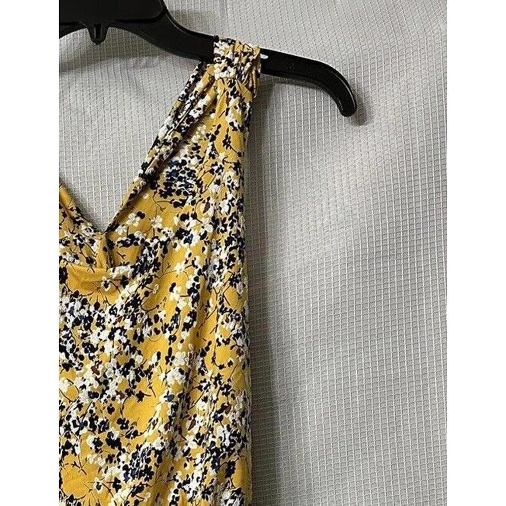 NWT Kaileigh Tasha Womens Yellow Floral Knit Casual Sleeveless Dress Size 2XL - Picture 3 of 11
